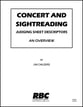 Concert and Sightreading Judging Sheet Descriptors - An Overview book cover